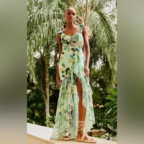 PatBO Magnolia bustier maxi dress NWT - Picture 1 of 7